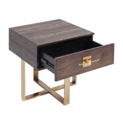 Nachtkastje Hout Met Messing -Zuiver Verkoop kare design osaka nachtkastje hout met messing 83875 005 2