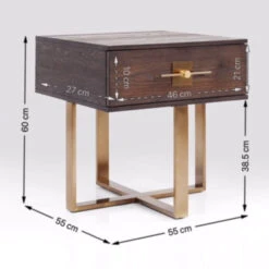 Nachtkastje Hout Met Messing -Zuiver Verkoop kare design osaka nachtkastje hout met messing 83875 006 2