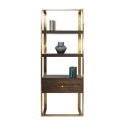 Open Wandkast Messing Met Hout -Zuiver Verkoop kare design osaka open wandkast messing met hout 83877 001