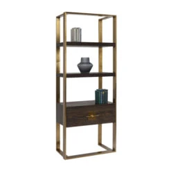 Open Wandkast Messing Met Hout -Zuiver Verkoop kare design osaka open wandkast messing met hout 83877 004