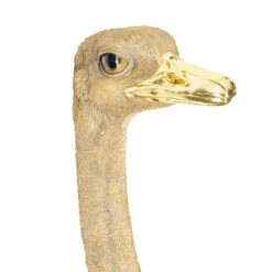Wanddeco Struisvogel Goud -Zuiver Verkoop kare design ostrich gold wanddeco struisvogel goud 03