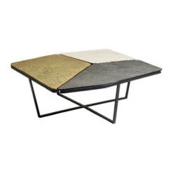 Organische Salontafel Aluminium -Zuiver Verkoop kare design patches salontafel van drie soorten metaal 03