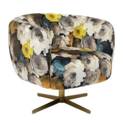 Draaistoel Met Bloempatroon