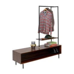 Sheesham Schoenenkast Met Roede -Zuiver Verkoop kare design ravello sheesham schoenenkast met roede 04