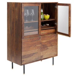 Wijnkast Van Sheesham En Glas -Zuiver Verkoop kare design ravello wijnkast van sheesham en glas 09