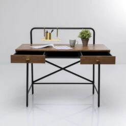 Walnoot Bureau Retro -Zuiver Verkoop kare design ready to work walnoot bureau 04