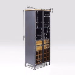 Metalen Wijnkast Met Hout -Zuiver Verkoop kare design refugio metalen wijnkast met hout 08