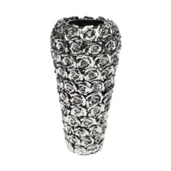 Vaas Met Rozen Verchroomd