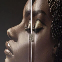 Kamerscherm Dubbelzijdig Schilderij -Zuiver Verkoop kare design royal headdress vs snake girl kamerscherm dubbelzijdig schilderij 06