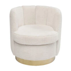Ronde Teddy Fauteuil Wit -Zuiver Verkoop kare design silhouette fur teddy fauteuil wit 01