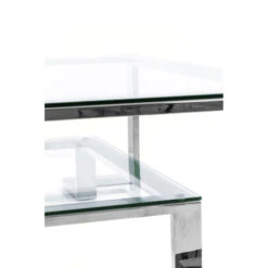 Vierkante Salontafel Glas -Zuiver Verkoop kare design silver rush glazen salontafel met metaal 04 1