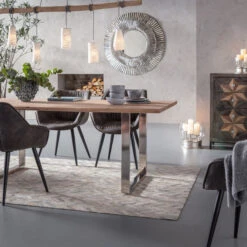 Licht Vloerkleed Koehuid 16 Licht Vloerkleed Koehuid -Zuiver Verkoop kare design spike elegance licht vloerkleed koehuid 02