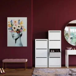 Glas Schilderij -Zuiver Verkoop kare design spring hair glas schilderij 08