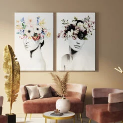 Glas Schilderij -Zuiver Verkoop kare design spring hair glas schilderij 09