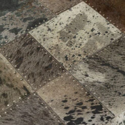 Koeienhuid Vloerkleed -Zuiver Verkoop kare design squares koeienhuid vloerkleed 04