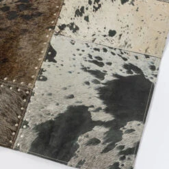Koeienhuid Vloerkleed -Zuiver Verkoop kare design squares koeienhuid vloerkleed 06
