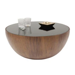 Ronde Bol Salontafel Walnoot -Zuiver Verkoop kare design tear drops walnut ronde salontafel walnoot 01