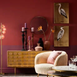 Reiger Schilderij -Zuiver Verkoop kare design touched heron left reiger schilderij 04