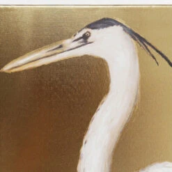 Reiger Schilderij -Zuiver Verkoop kare design touched heron left reiger schilderij 09