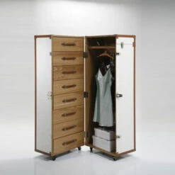 Garderobekast Koffer Wit -Zuiver Verkoop kare design trunk garderobekast koffer wit 02