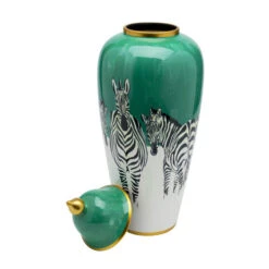 Zebra Vaas Groen 13 Zebra Vaas Groen -Zuiver Verkoop kare design zebras zebra vaas groen 02