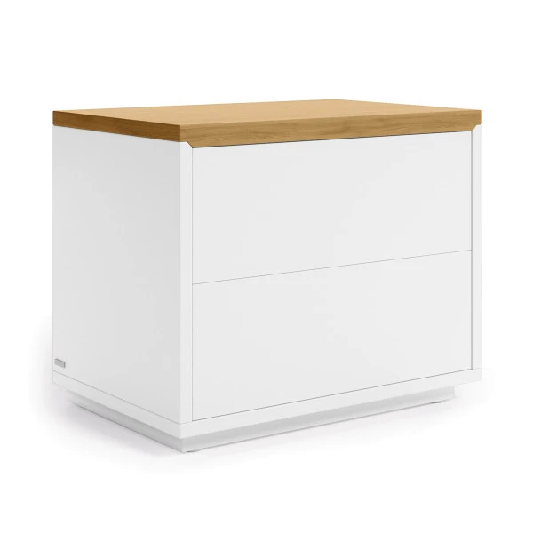 Wit Nachtkastje Met Eiken Blad 3 Wit Nachtkastje Met Eiken Blad