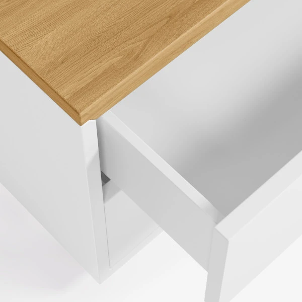 Wit Nachtkastje Met Eiken Blad 7 Wit Nachtkastje Met Eiken Blad - Afbeelding 5