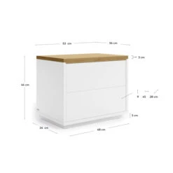 Wit Nachtkastje Met Eiken Blad 15 Wit Nachtkastje Met Eiken Blad -Zuiver Verkoop kave home abilen wit nachtkastje met eiken blad 07