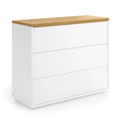 Witte Ladekast Met Eiken Blad -Zuiver Verkoop kave home abilen witte ladekast met eiken blad 01