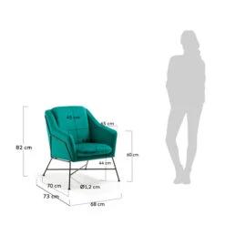 Moderne Fauteuil Met Armleuningen -Zuiver Verkoop kave home brida armfauteuil fluweel 07