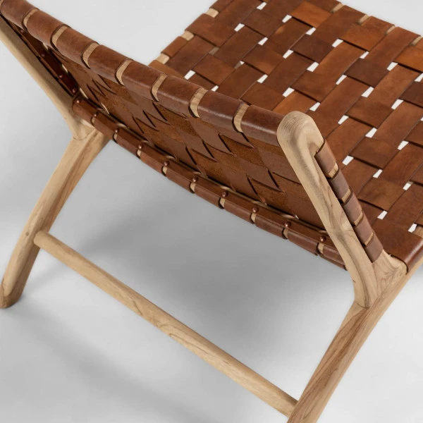 Houten Fauteuil Met Leer 12 Houten Fauteuil Met Leer - Afbeelding 10