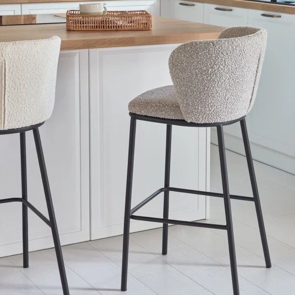 Boucle Barkruk Met Ronde Rug 6 Boucle Barkruk Met Ronde Rug - Afbeelding 4