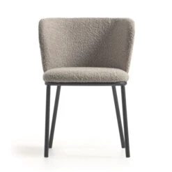 Boucle Eetstoel Met Ronde Rug -Zuiver Verkoop kave home ciselia boucle eetstoel met ronde rug 01