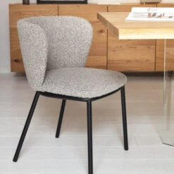 Boucle Eetstoel Met Ronde Rug -Zuiver Verkoop kave home ciselia boucle eetstoel met ronde rug 08