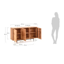Design Dressoir Massief Hout -Zuiver Verkoop kave home delsie dressoir van licht hout 10