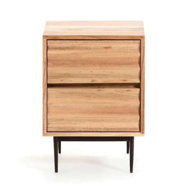 Nachtkastje Van Licht Hout 5 Nachtkastje Van Licht Hout - Afbeelding 3