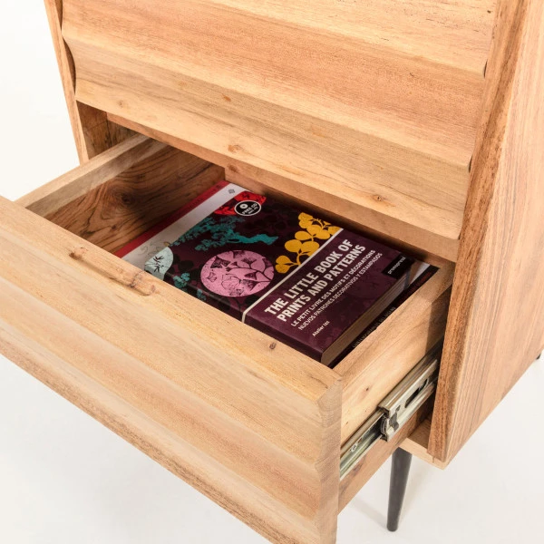 Nachtkastje Van Licht Hout 9 Nachtkastje Van Licht Hout - Afbeelding 7