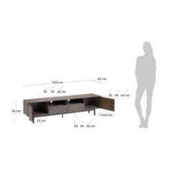 TV-meubel Grijs Acacia Hout 19 TV-meubel Grijs Acacia Hout -Zuiver Verkoop kave home indiann tv meubel grijs acaciahout 09