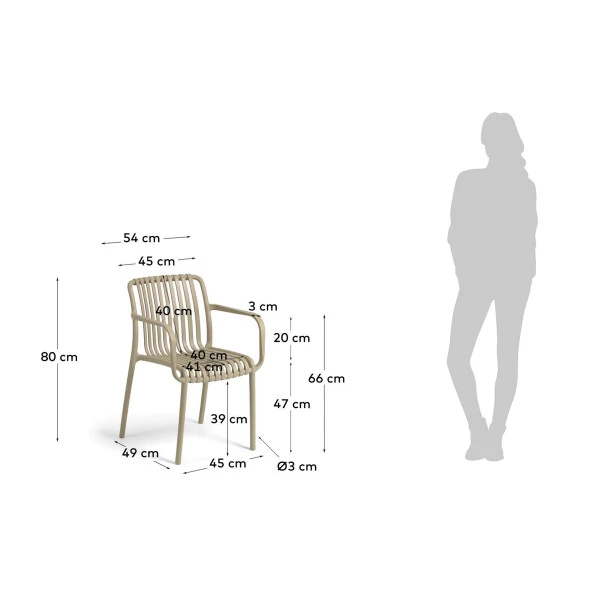 Kunststof Stoel Met Armleuningen 6 Kunststof Stoel Met Armleuningen - Afbeelding 4