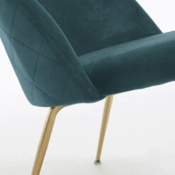 Fauteuil Fluweel Met Goud -Zuiver Verkoop kave home ivonne fauteuil met ruitstiksel turquoise 02 2