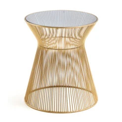 Ronde Gouden Bijzettafel