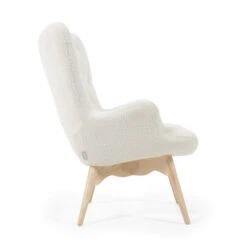 Oorfauteuil Wit Boucle -Zuiver Verkoop kave home kody vlinderfauteuil wit boucle 04