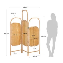 Kamerscherm Naturel Rotan -Zuiver Verkoop kave home krysia kamerscherm naturel rotan 07