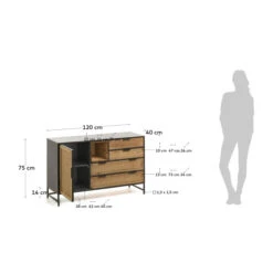 Rotan Webbing Dressoir Zwart Staal -Zuiver Verkoop kave home kyoko metalen dressoir met webbing 11