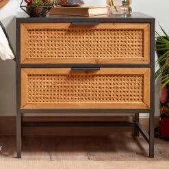 Zwart Nachtkastje Met Webbing