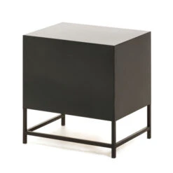 Zwart Nachtkastje Met Webbing -Zuiver Verkoop kave home kyoko zwart nachtkastje met webbing 04