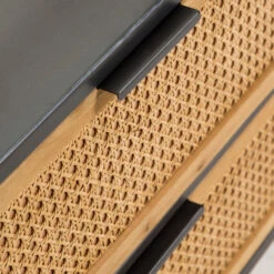 Zwart Nachtkastje Met Webbing -Zuiver Verkoop kave home kyoko zwart nachtkastje met webbing 06