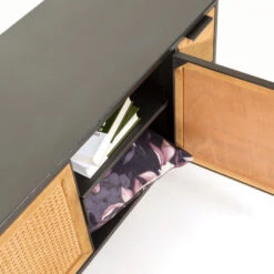 Zwart Tv-meubel Met Webbing -Zuiver Verkoop kave home kyoko zwart tv meubel met webbing 07