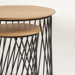 Moderne Bijzettafelset Rond -Zuiver Verkoop kave home leska moderne bijzettafelset rond 03