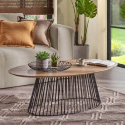 Ovale Salontafel Mangohout